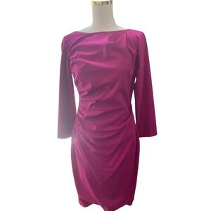 NWT Rachel Roy‎ Magenta Ruched Cocktail Dress – Size 8 Neiman Marcus